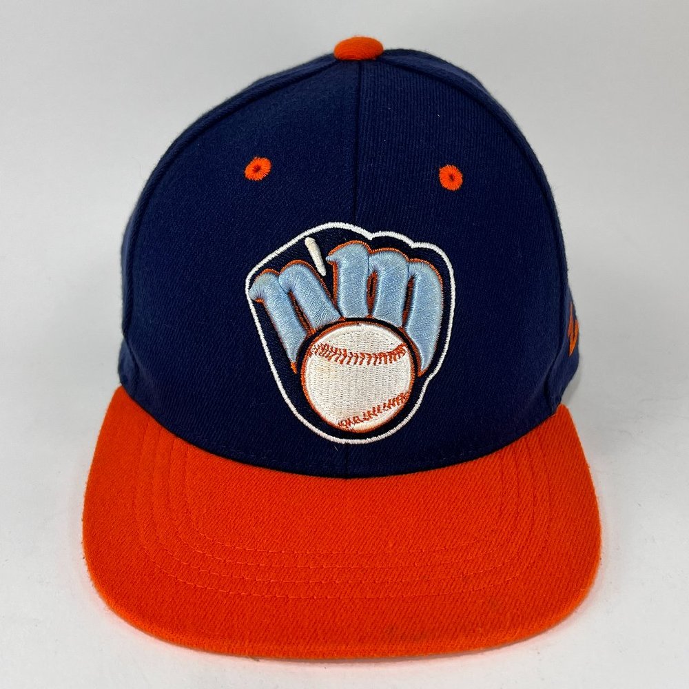 New Market Little League Toddler XS MLB Baseball Cap Zephyr Blue Orange NC